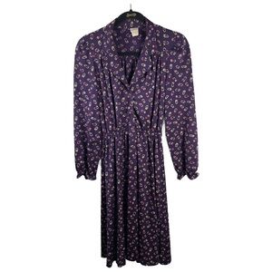 Vintage French dark purple dress